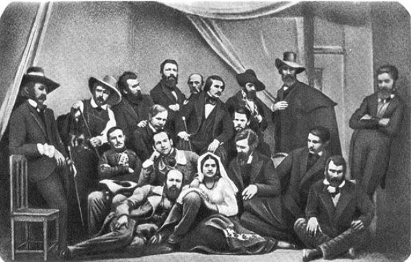 Гоголь с русскими художниками в Риме. 1845 год.